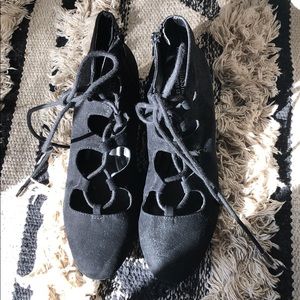 Black Mossimo Supply Co. Chunky Heel Side-zipper